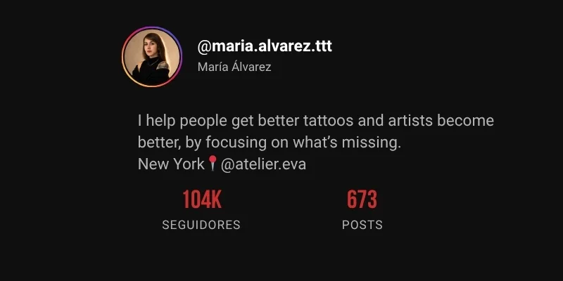 Captura del perfil de Instagram @maria.alvarez.ttt