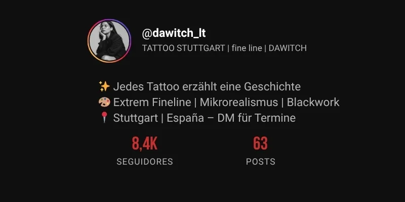 Captura del perfil de Instagram @dawitch_lt